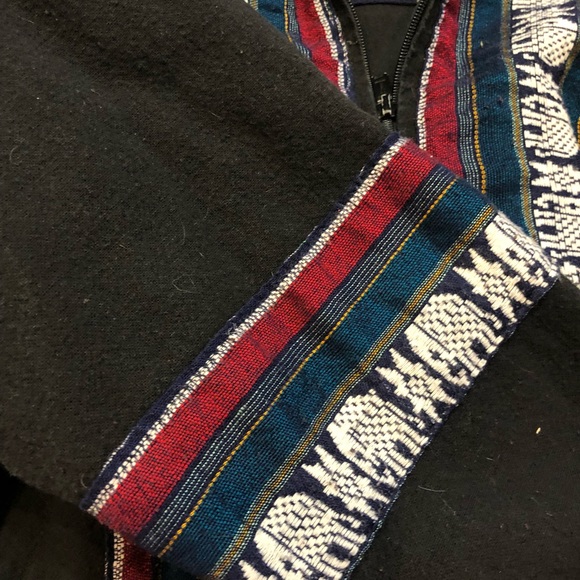 Unisex-handmade  black jacket with pattern, size L - Picture 4 of 4